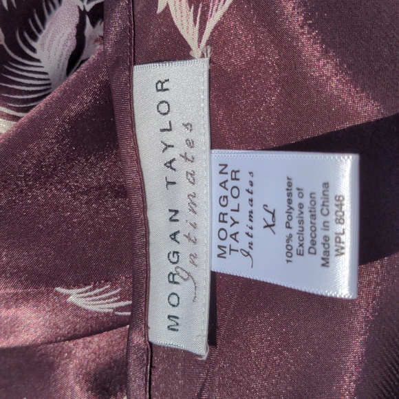 Morgan Taylor Matching Floral Brown Nighty & Robe XL New w/tags - Picture 10 of 14